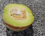 A picture of step 1 of Muskmelon Custard Drink.