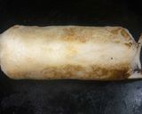 A picture of step 6 of Paneer and potato Swiss rolls.