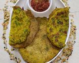 A picture of step 7 of Mixed dal veggies chilla.