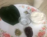 A picture of step 1 of Paan Shots and Gulkand lollipops.