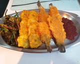Foto del paso 7 de la receta: Acedías rellenas de bacon y queso con tostones y pimientos