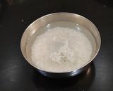 A picture of step 1 of Gobindobhog Rice Phirni.