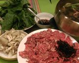 Hình bước làm 1 của món Bắp bò (chĩn) nấu lẩu nấm rau