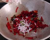 A picture of step 4 of Beetroot Curry or Sabzi.