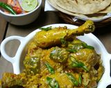 A picture of step 8 of Chicken Patiala.