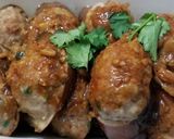 A picture of step 3 of Chinese Eggplants with Minced Pork 釀矮瓜.