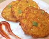 A picture of step 2 of Veg besan chila.