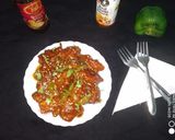 A picture of step 7 of Chicken Chilli.