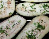 Foto del paso 5 de la receta: Berenjenas asadas, con pollo y queso 🍆 🧀 🐔