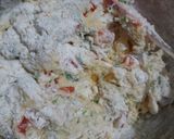 A picture of step 4 of Bell Pepper & Flour Triangle Fritters.