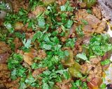 A picture of step 6 of Mutton Qeema, Green Bell Pepper And Onion.