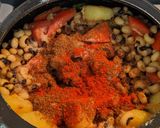 A picture of step 3 of Pressure cooker black eyed peas n potatoes.