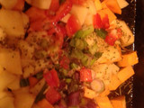 Calabaza y papas al horno