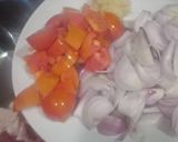 A picture of step 1 of Qeema sev.