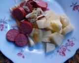 A picture of step 4 of Pineapple with smokies#authormarathon.