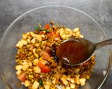 A picture of step 4 of Sprout Bhel.