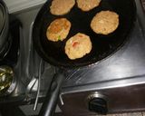 A picture of step 7 of Falahari Aalu tikki chila.
