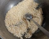 A picture of step 2 of Rajgira halwa.