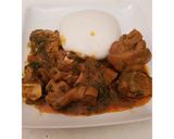 A picture of step 2 of Tuwo shikafa and palmut soup (miya kwakwa manja).