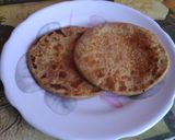 A picture of step 5 of Leftover laddu paratha.