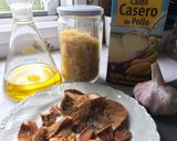 A picture of step 1 of Noodle and Mushroom Soup in 10 Minutes.