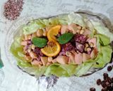 A picture of step 3 of Apple beetroot salad with orange vinaigrette😋😋😋.