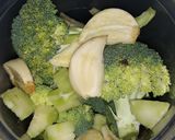 Foto del paso 2 de la receta Tallarines de espirulina con salsa de brócoli y soja texturizada