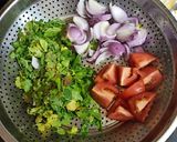 A picture of step 1 of Coriander chutney.