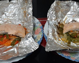 Foto del paso 4 de la receta: Papillote de salmón y verduras en airfryer
