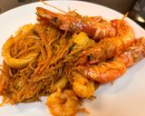 A picture of step 7 of Fideuà in Cosori Air Fryer.