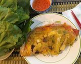 A picture of step 4 of California-Style Bánh Xèo.
