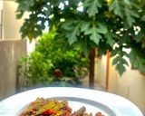 A picture of step 3 of Bharva Bhindi.