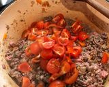 A picture of step 4 of Bolognese sauce - ragù.