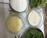 A picture of step 1 of Spinach Thalipeeth.