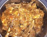 A picture of step 3 of Guinea fowl peppersoup.