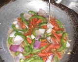 A picture of step 4 of Gobhi Munchorian with Zeera Rice.
