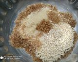 A picture of step 1 of Red rice dosa.