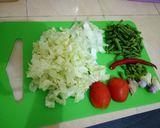 Foto langkah ke 1 dari resep Tumis Sawi Putih dan Kacang Panjang.
