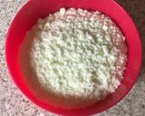 A picture of step 2 of Caramel peanut and coconut butter squares.