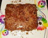 A picture of step 4 of No bake chocolate cake.