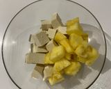 A picture of step 5 of Roasted Tofu and Pineapple with Peanut Sauce.