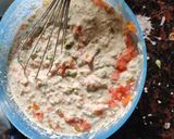 A picture of step 2 of Oats chilla.