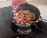 Foto del paso 3 de la receta: Arroz alla arrabbiata con alcachofa y panceta