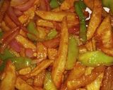 A picture of step 3 of Chilli potato.