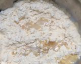 A picture of step 3 of Frying Besan papdi.