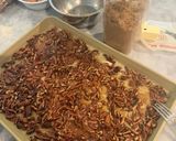 A picture of step 3 of Best Ever Carrot Cake with Bourbon Buttermilk Caramel Sauce and Candied Bourbon Pecans.