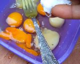 A picture of step 4 of White fried rice and shredded sauce.