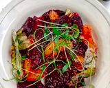 A picture of step 6 of Beetroot Orange Chia Salad.