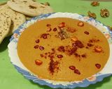 வறுத் காப்சிகம் வாதுமை கொட்டை துளிகள்(Roasted bell pepper walnut spread recipe in tamil) ரெசிபி ஸ்டேப் 5 புகைப்படம்