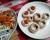 Foto del paso 1 de la receta: Champiñones rellenos con salmón ahumado